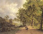 Barend Cornelis Koekkoek View of a Park oil painting